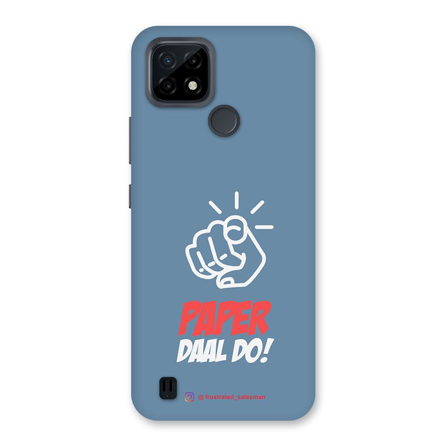 Paper Daal Do SteelBlue Back Case for Realme C21