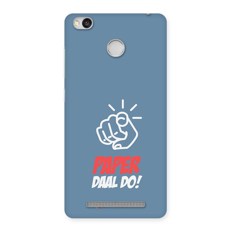 Paper Daal Do SteelBlue Back Case for Redmi 3S Prime