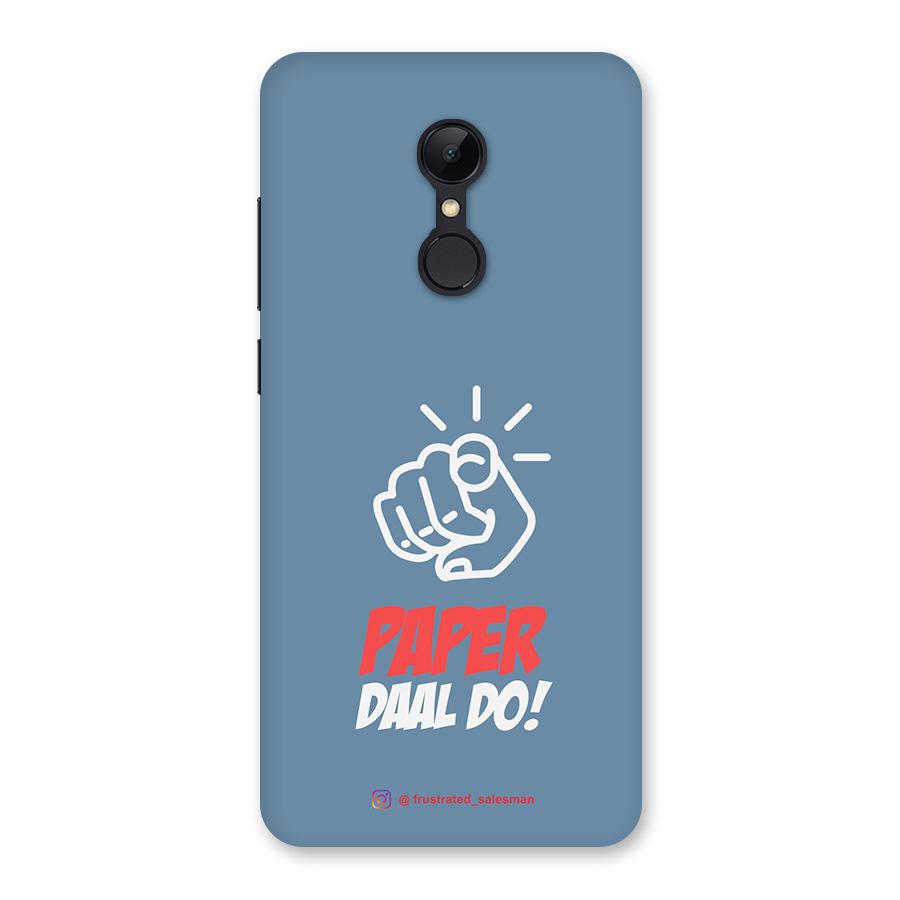 Paper Daal Do SteelBlue Back Case for Redmi 5