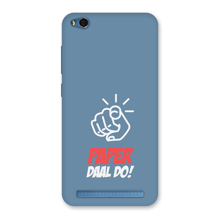 Paper Daal Do SteelBlue Back Case for Redmi 5A