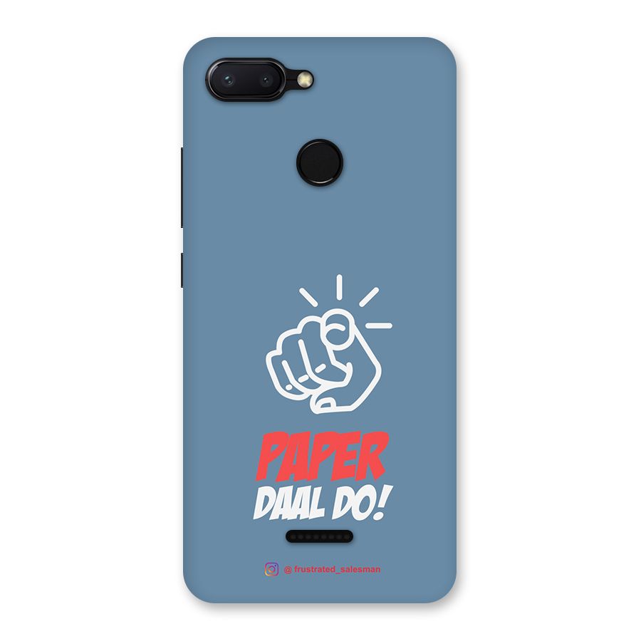 Paper Daal Do SteelBlue Back Case for Redmi 6