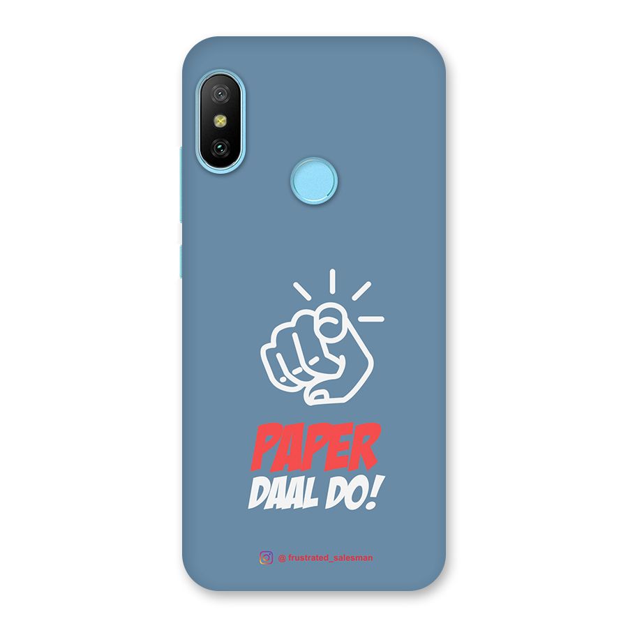 Paper Daal Do SteelBlue Back Case for Redmi 6 Pro