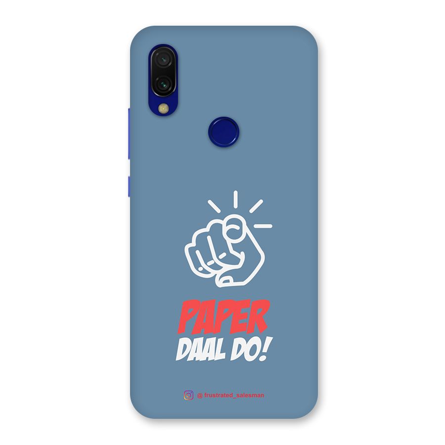 Paper Daal Do SteelBlue Back Case for Redmi 7