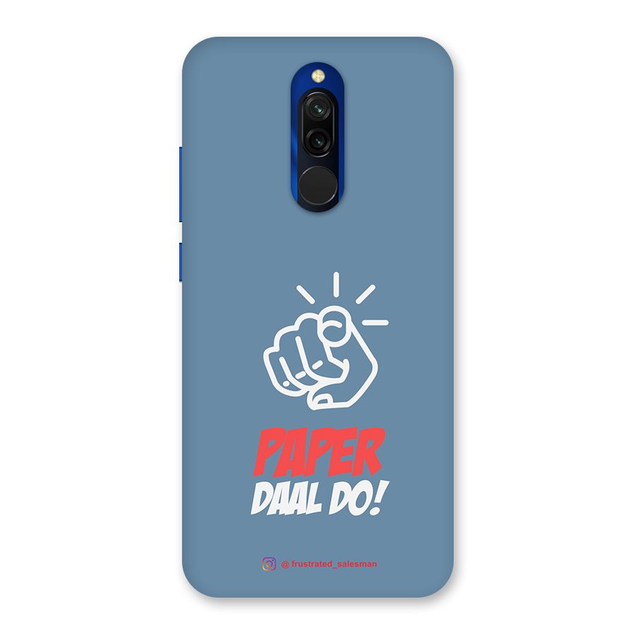 Paper Daal Do SteelBlue Back Case for Redmi 8