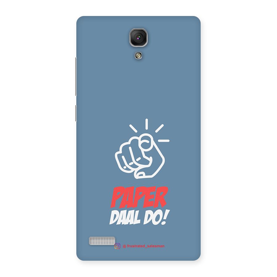 Paper Daal Do SteelBlue Back Case for Redmi Note