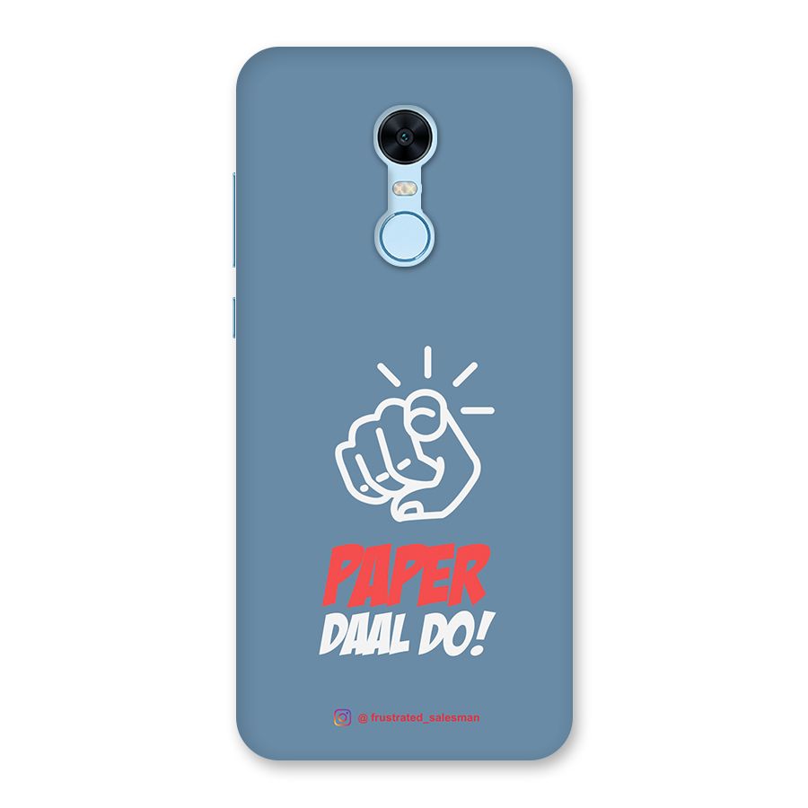 Paper Daal Do SteelBlue Back Case for Redmi Note 5