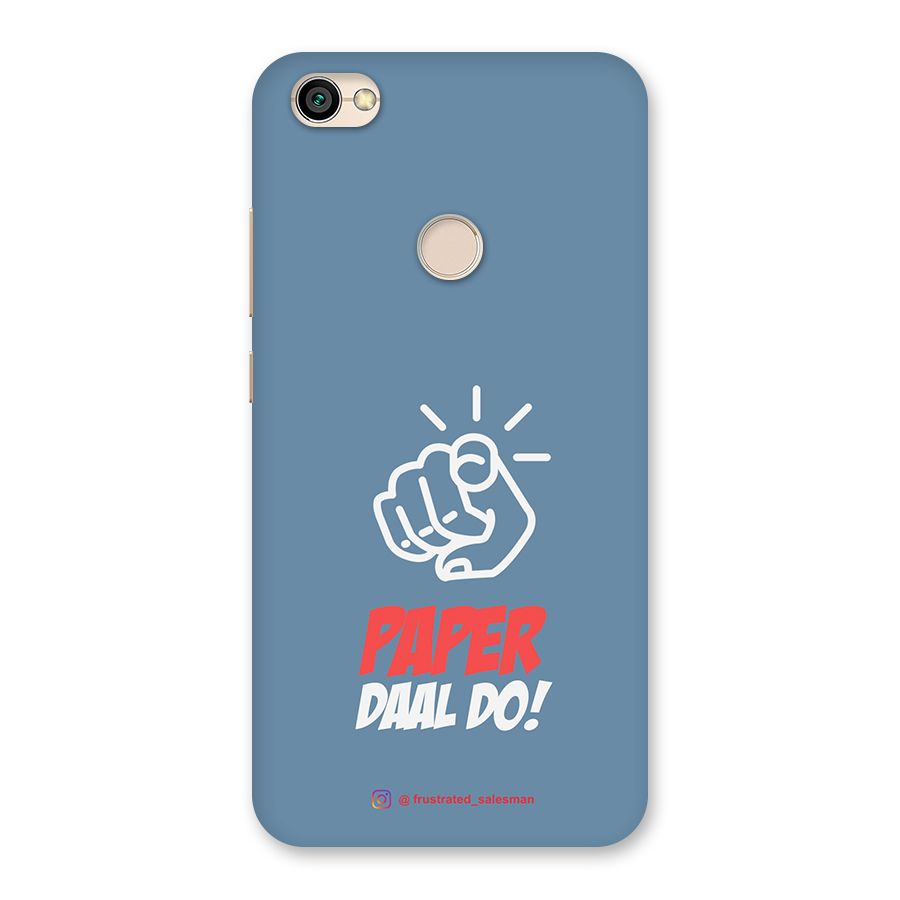 Paper Daal Do SteelBlue Back Case for Redmi Y1 2017