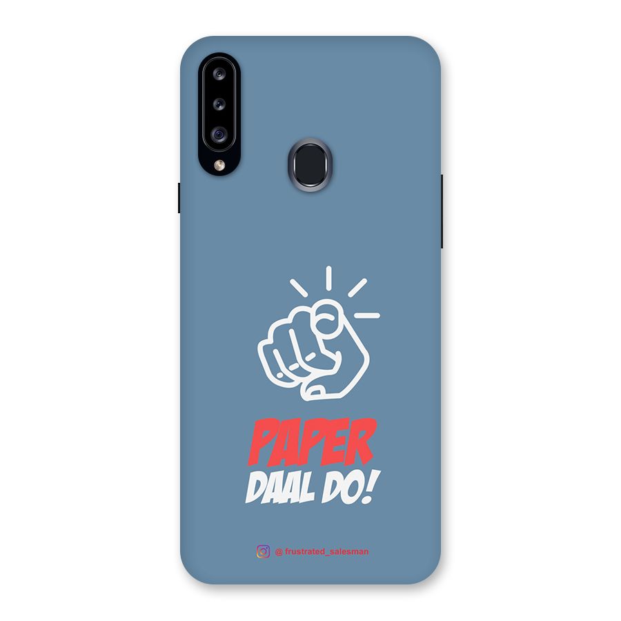 Paper Daal Do SteelBlue Back Case for Samsung Galaxy A20s