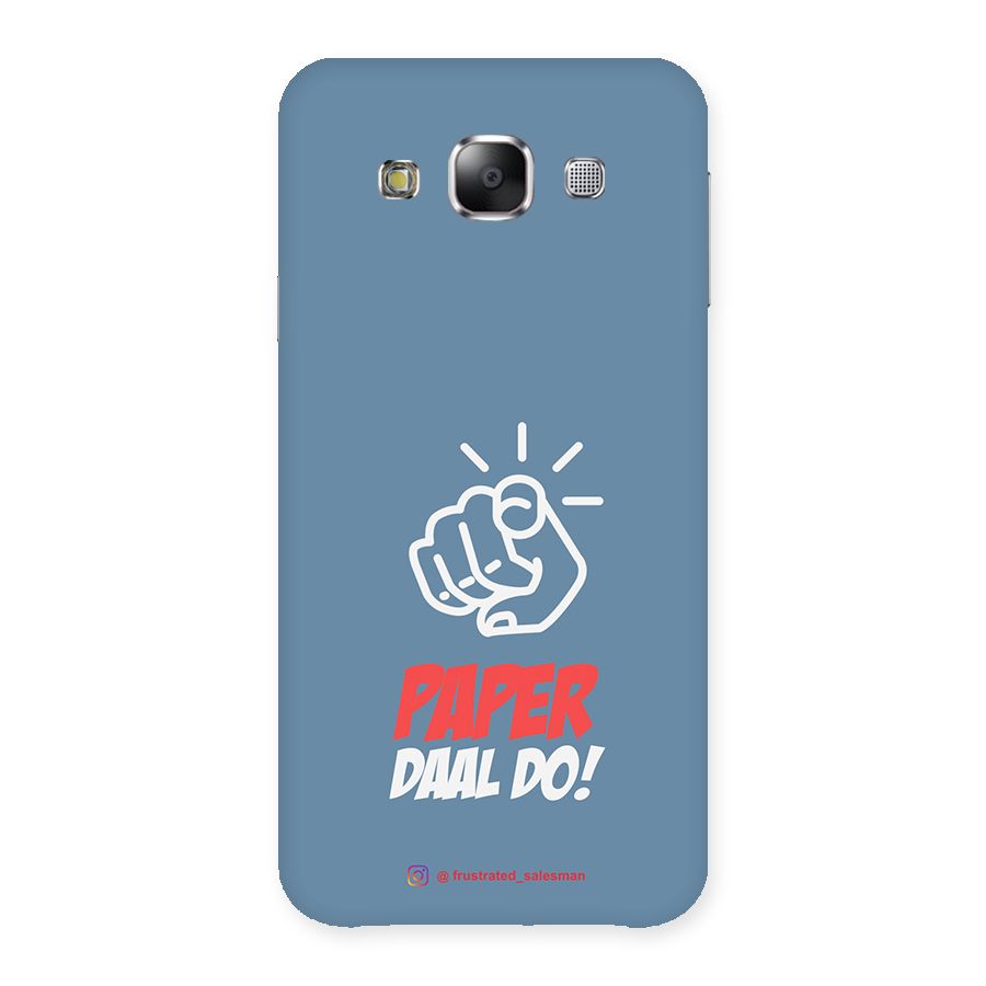 Paper Daal Do SteelBlue Back Case for Samsung Galaxy E5