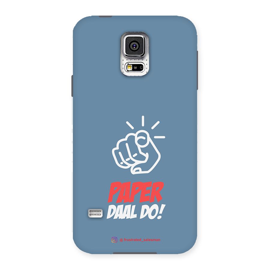 Paper Daal Do SteelBlue Back Case for Samsung Galaxy S5
