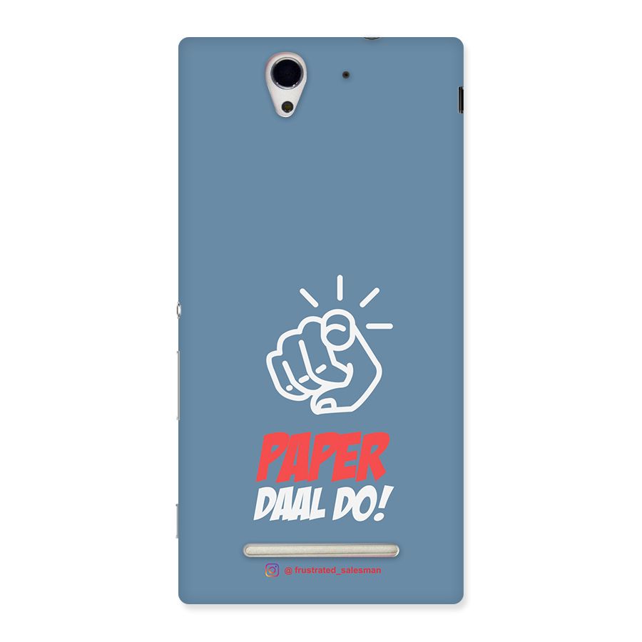 Paper Daal Do SteelBlue Back Case for Sony Xperia C3