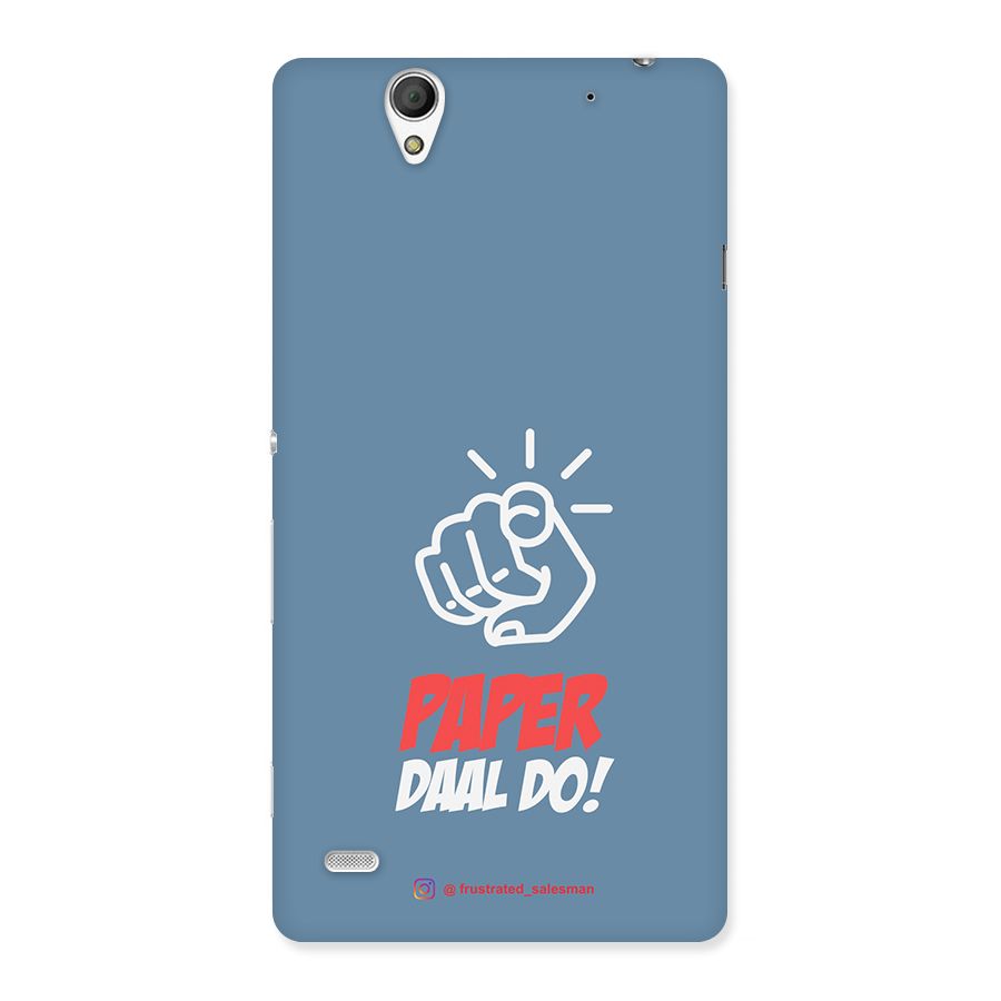 Paper Daal Do SteelBlue Back Case for Sony Xperia C4
