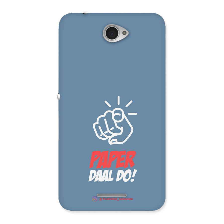Paper Daal Do SteelBlue Back Case for Sony Xperia E4