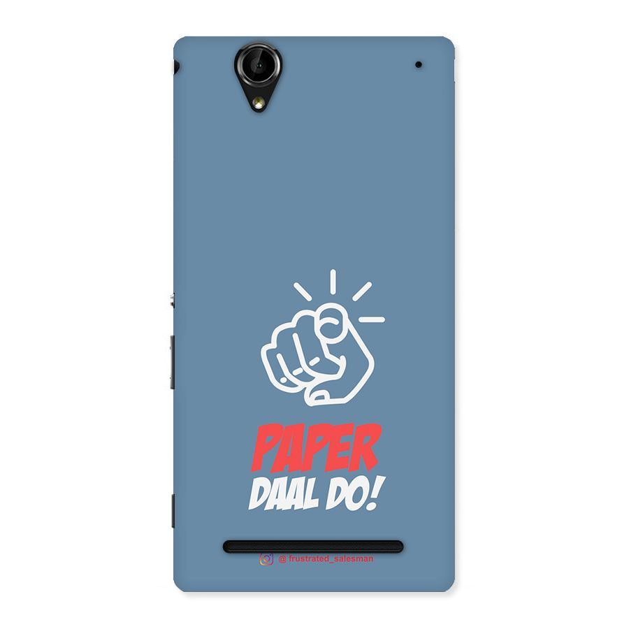 Paper Daal Do SteelBlue Back Case for Sony Xperia T2