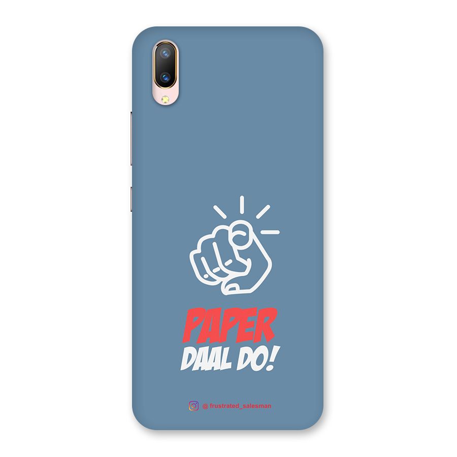 Paper Daal Do SteelBlue Back Case for Vivo V11 Pro