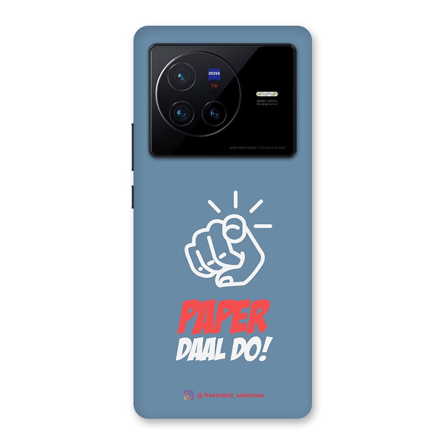 Paper Daal Do SteelBlue Back Case for Vivo X80