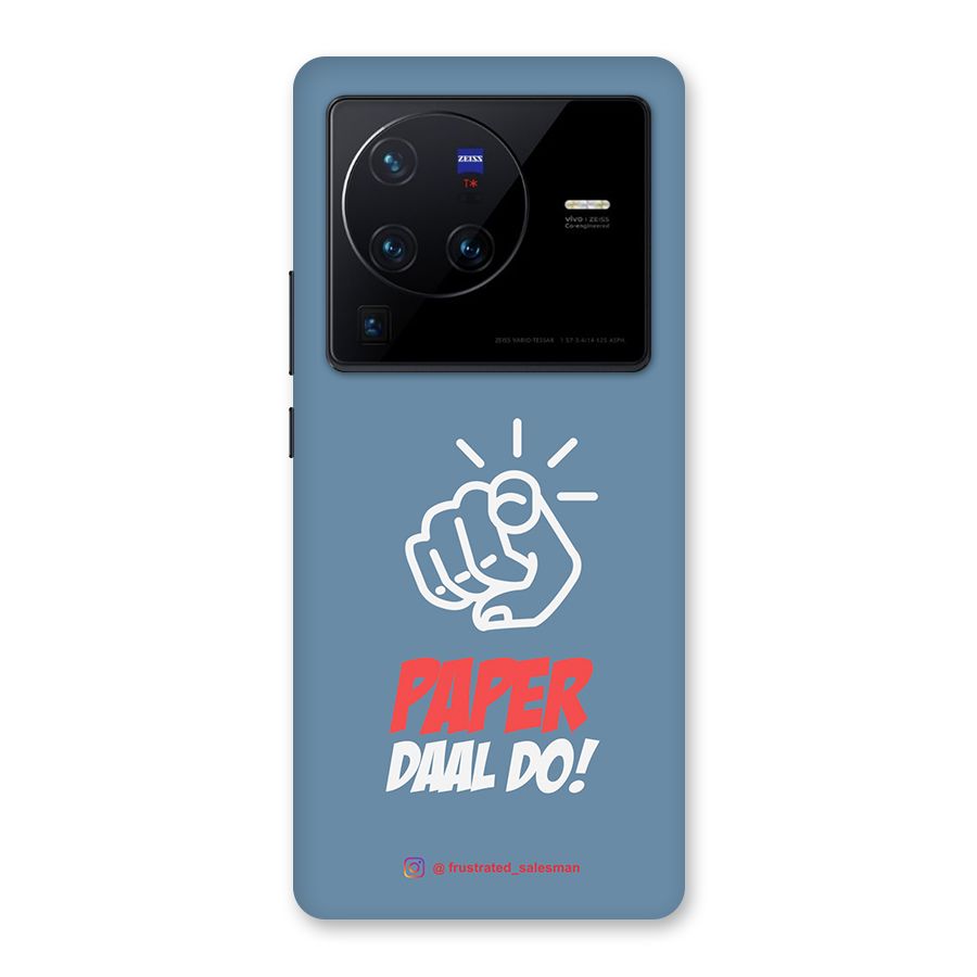 Paper Daal Do SteelBlue Back Case for Vivo X80 Pro