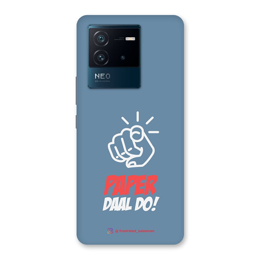 Paper Daal Do SteelBlue Back Case for Vivo iQOO Neo 6 5G