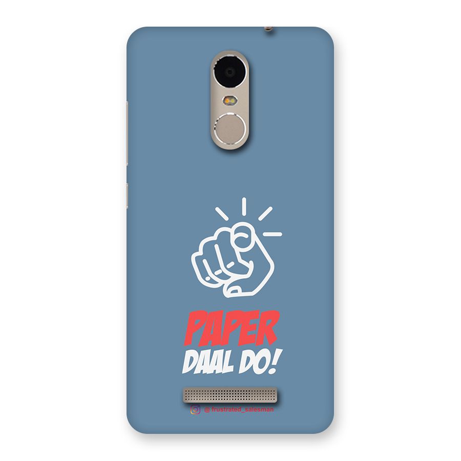 Paper Daal Do SteelBlue Back Case for Xiaomi Redmi Note 3