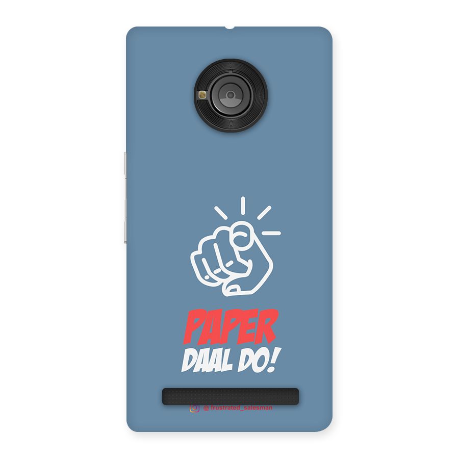 Paper Daal Do SteelBlue Back Case for Yu Yunique