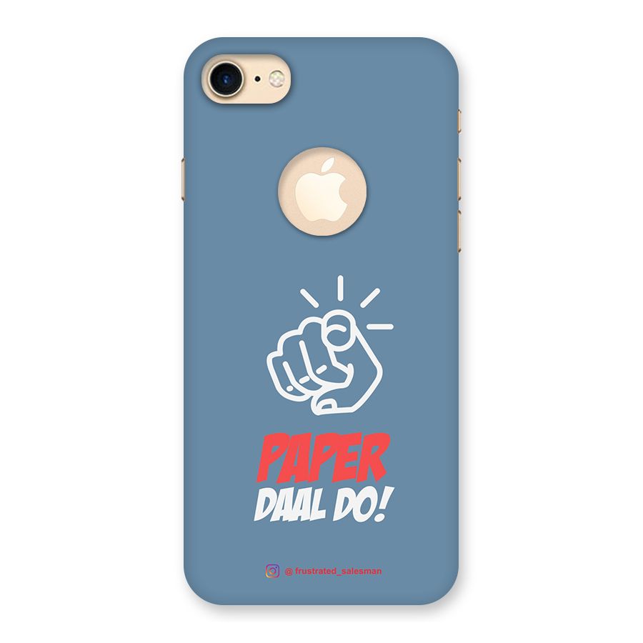 Paper Daal Do SteelBlue Back Case for iPhone 8 Logo Cut