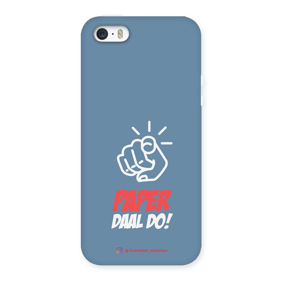 Paper Daal Do SteelBlue Back Case for iPhone SE