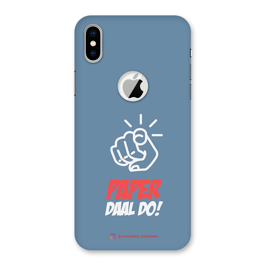 Paper Daal Do SteelBlue Back Case for iPhone XS Logo Cut