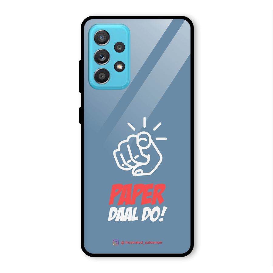 Paper Daal Do SteelBlue Glass Back Case for Galaxy A52s 5G