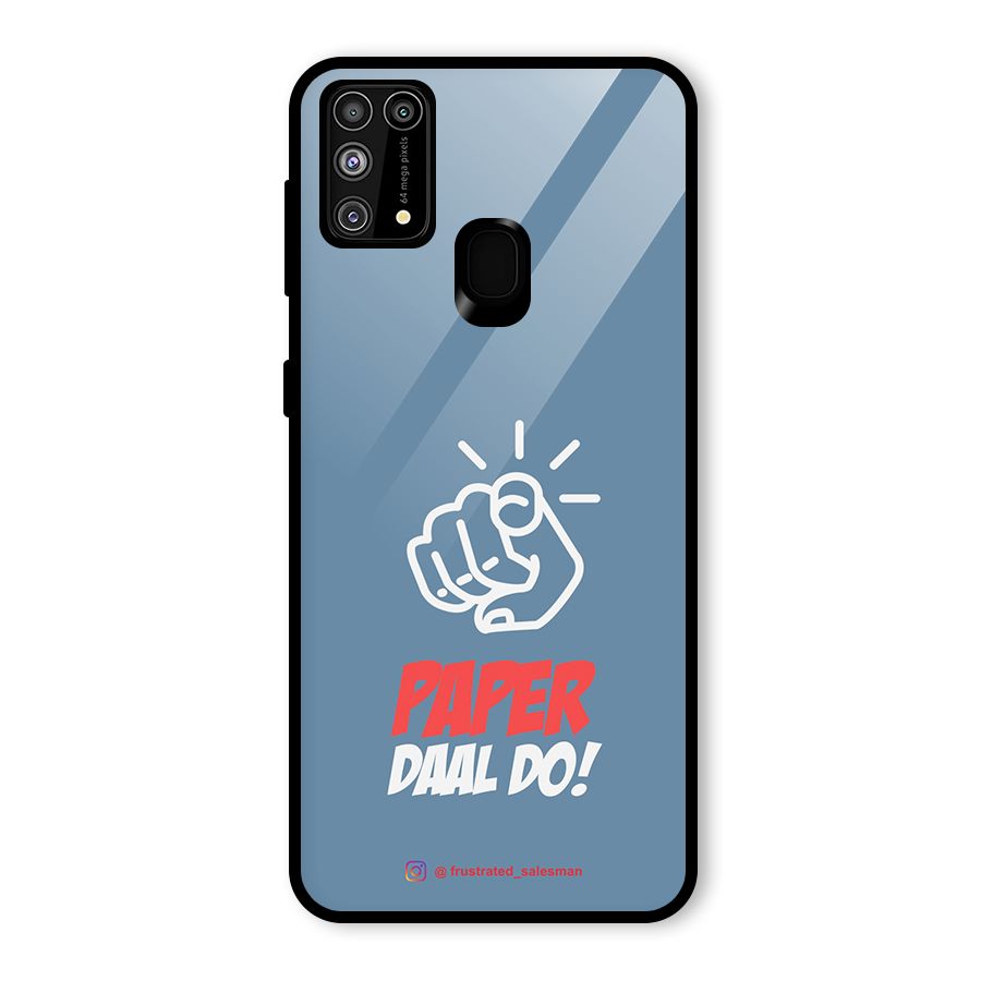 Paper Daal Do SteelBlue Glass Back Case for Galaxy F41