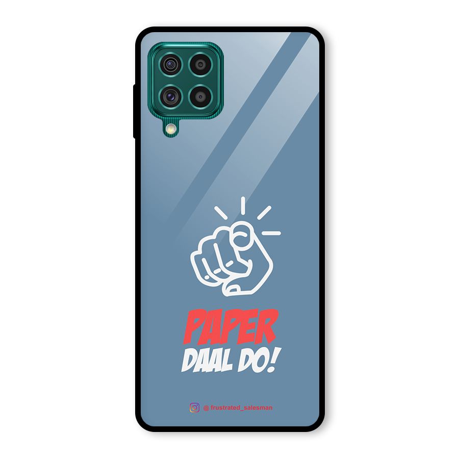 Paper Daal Do SteelBlue Glass Back Case for Galaxy F62