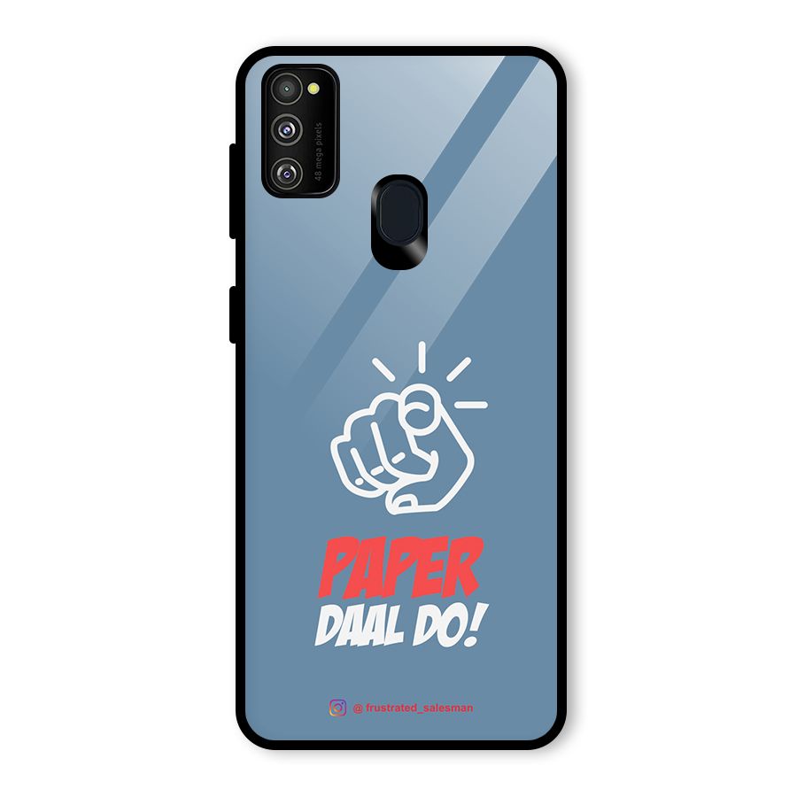 Paper Daal Do SteelBlue Glass Back Case for Galaxy M30s