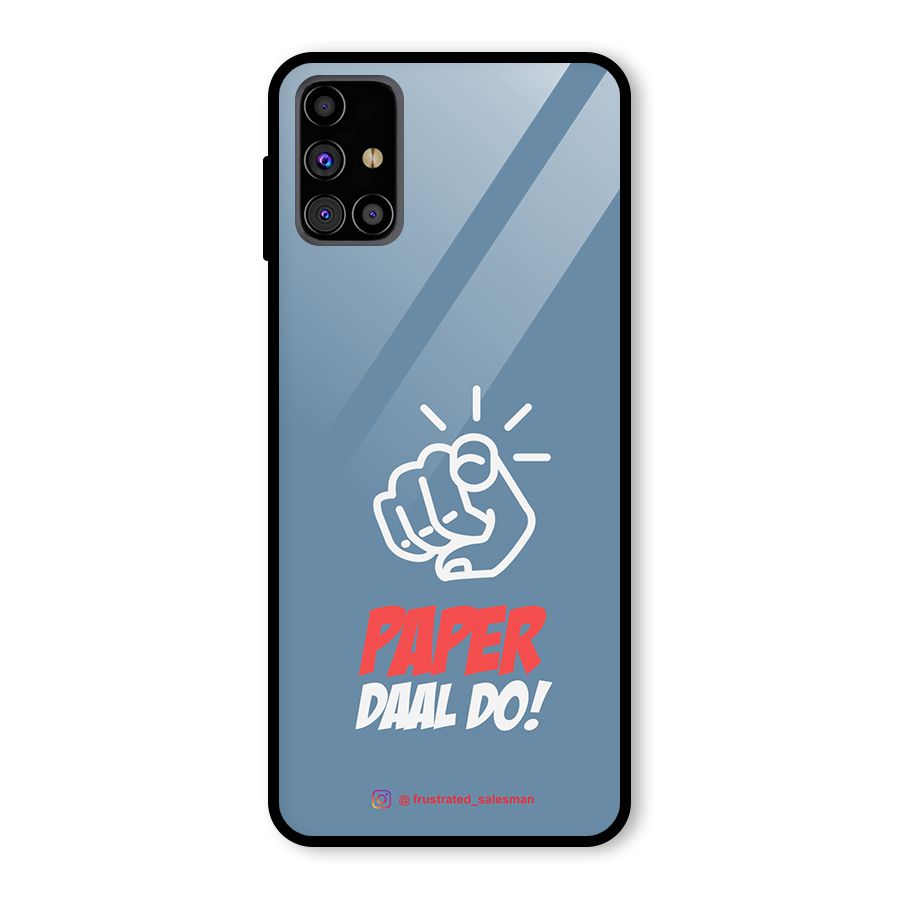 Paper Daal Do SteelBlue Glass Back Case for Galaxy M31s