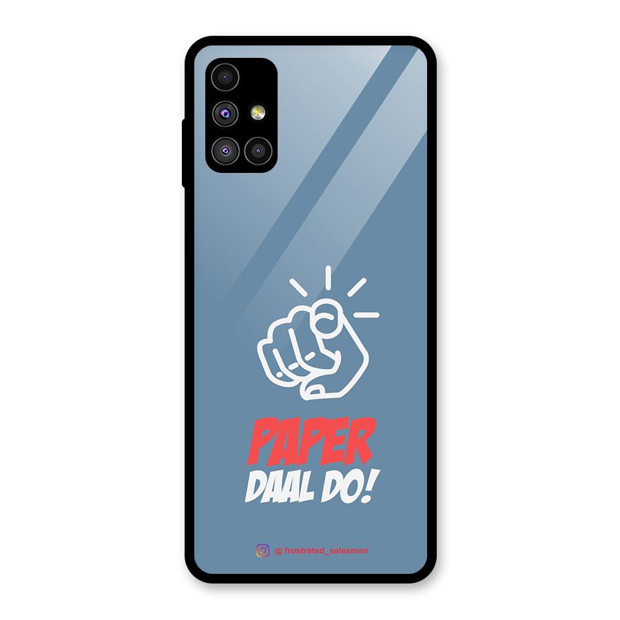 Paper Daal Do SteelBlue Glass Back Case for Galaxy M51