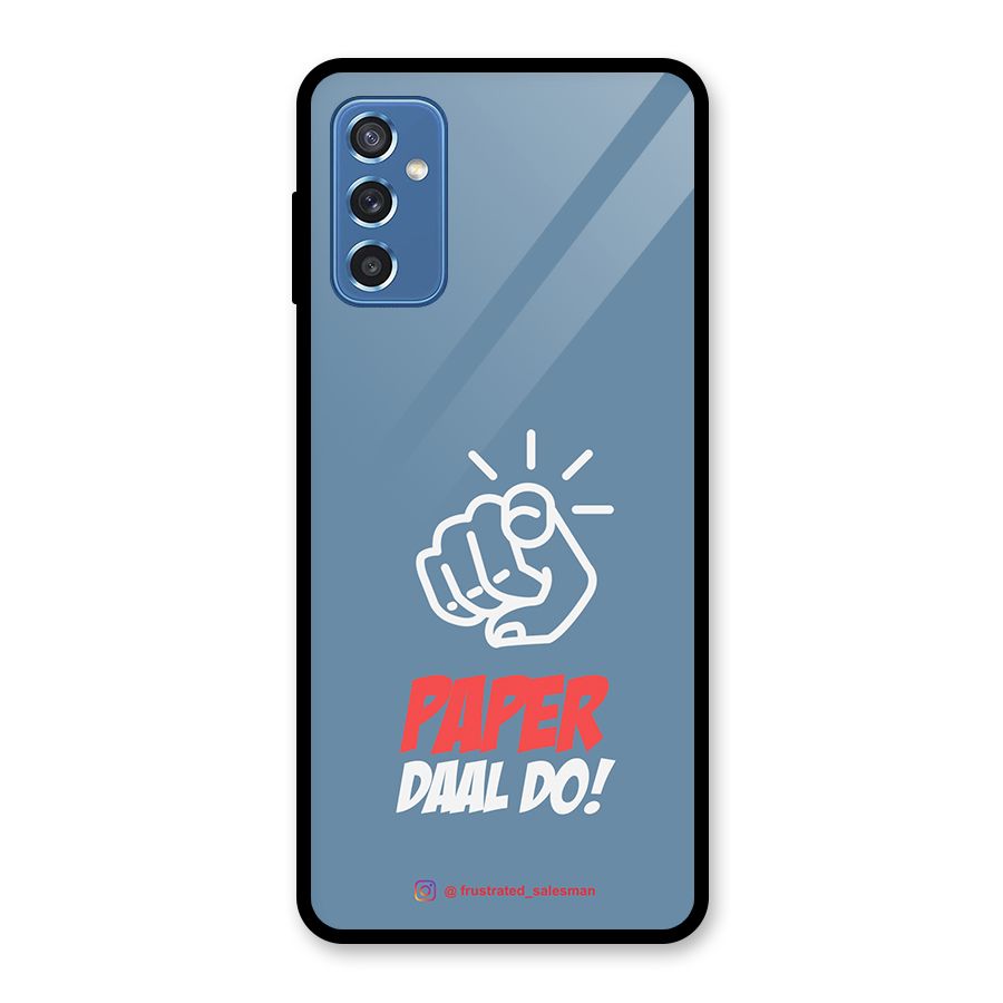 Paper Daal Do SteelBlue Glass Back Case for Galaxy M52 5G