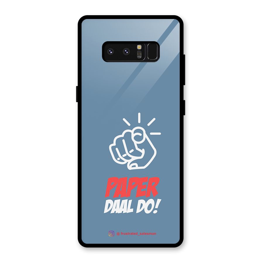 Paper Daal Do SteelBlue Glass Back Case for Galaxy Note 8