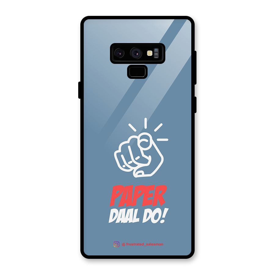 Paper Daal Do SteelBlue Glass Back Case for Galaxy Note 9