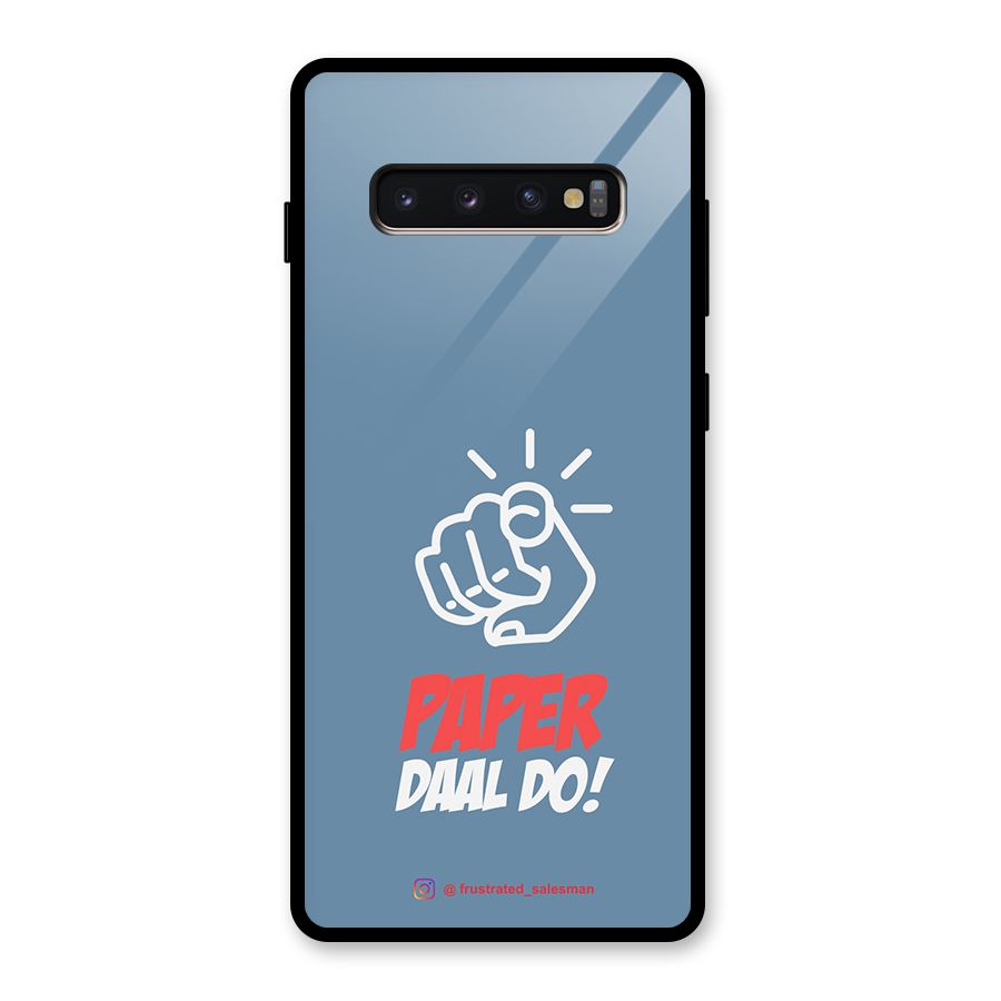 Paper Daal Do SteelBlue Glass Back Case for Galaxy S10 Plus
