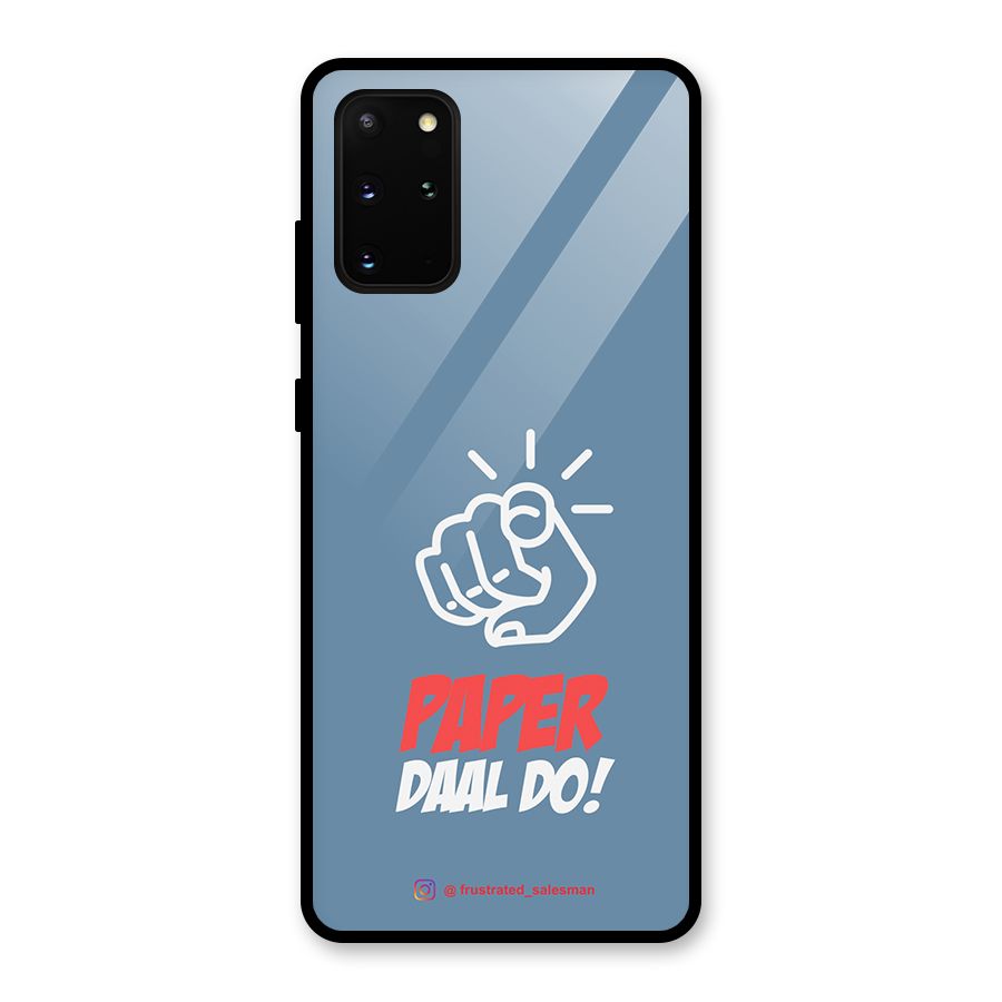 Paper Daal Do SteelBlue Glass Back Case for Galaxy S20 Plus