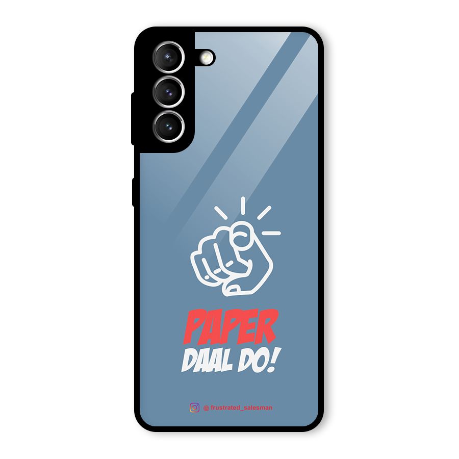 Paper Daal Do SteelBlue Glass Back Case for Galaxy S21 5G
