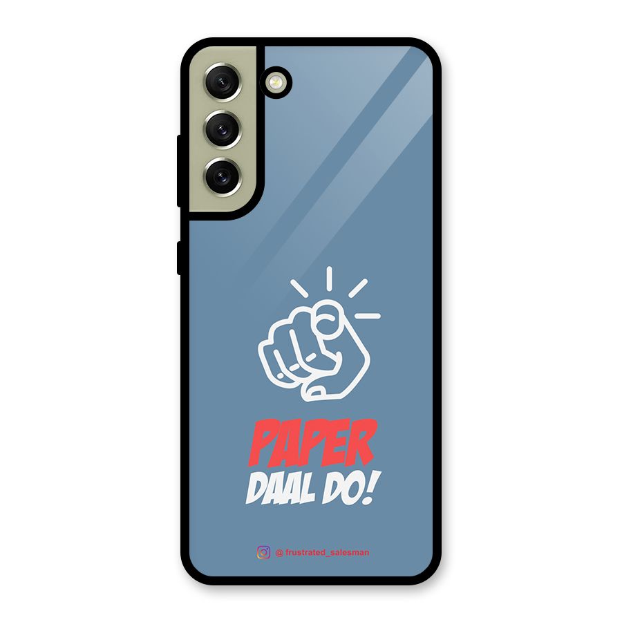 Paper Daal Do SteelBlue Glass Back Case for Galaxy S21 FE 5G