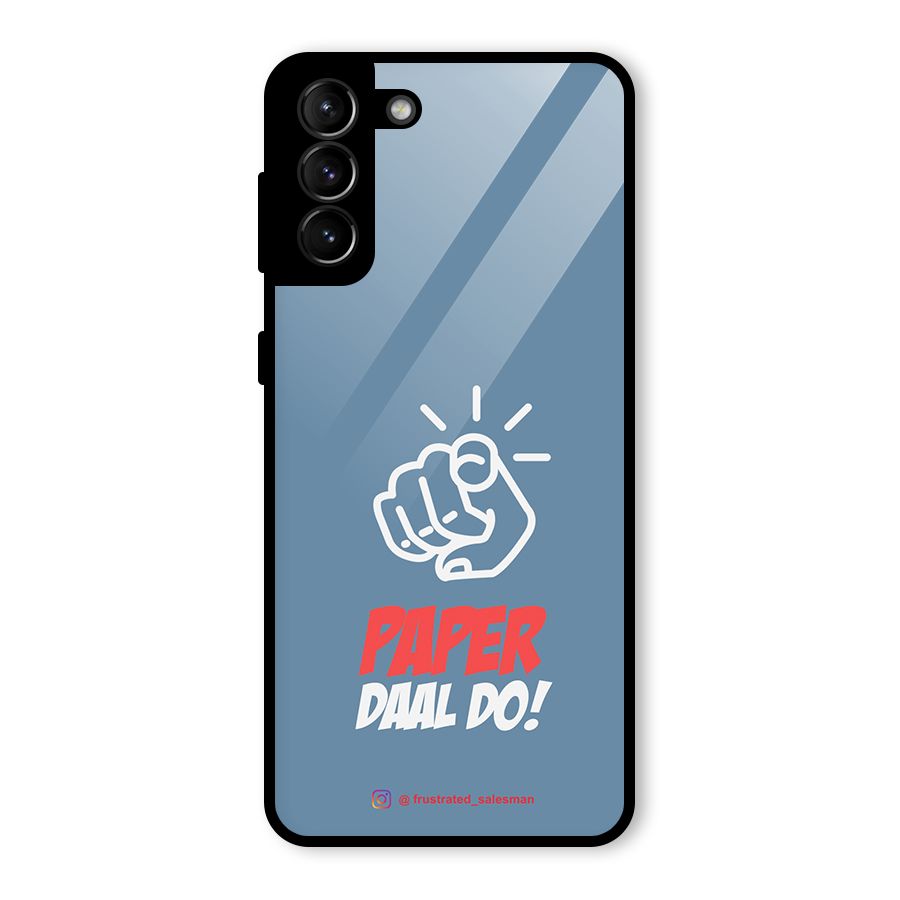 Paper Daal Do SteelBlue Glass Back Case for Galaxy S21 Plus