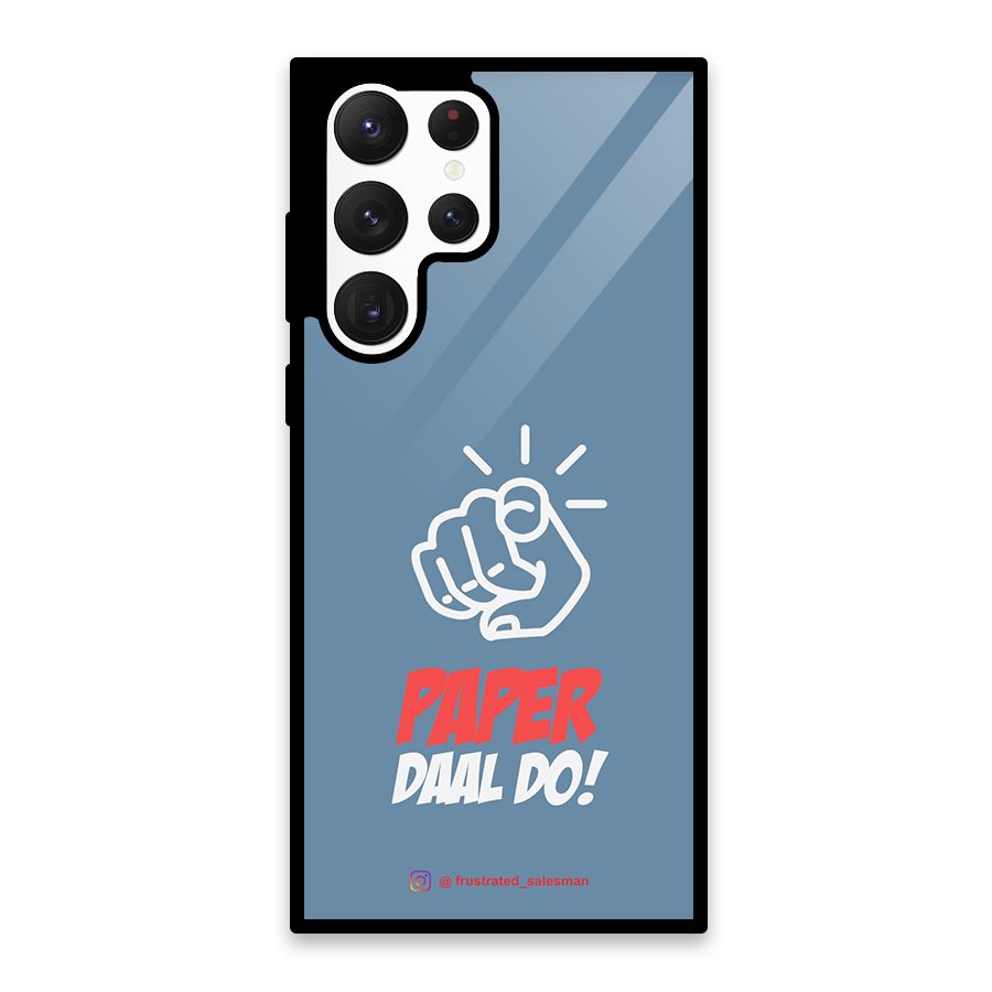 Paper Daal Do SteelBlue Glass Back Case for Galaxy S22 Ultra 5G