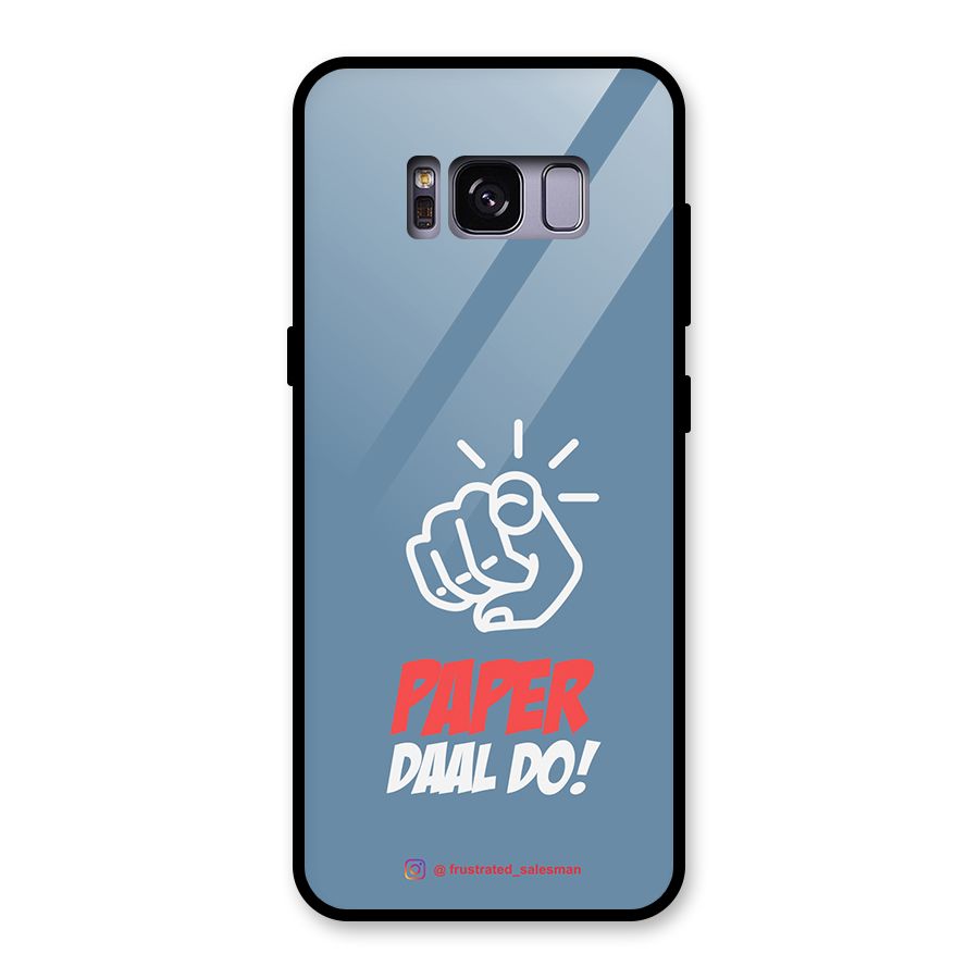 Paper Daal Do SteelBlue Glass Back Case for Galaxy S8