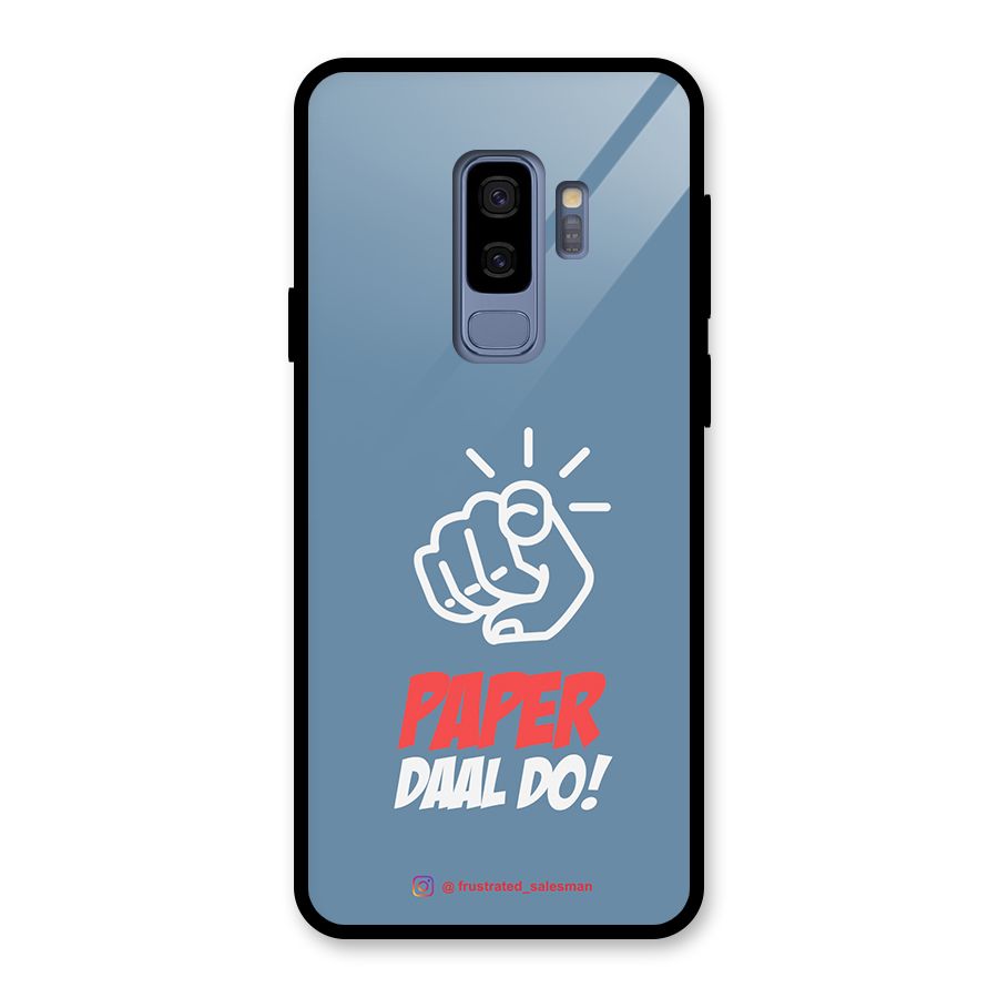 Paper Daal Do SteelBlue Glass Back Case for Galaxy S9 Plus