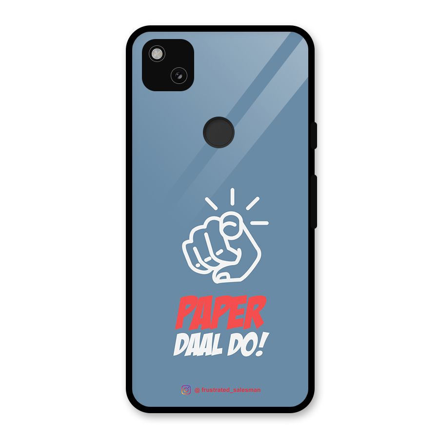 Paper Daal Do SteelBlue Glass Back Case for Google Pixel 4a
