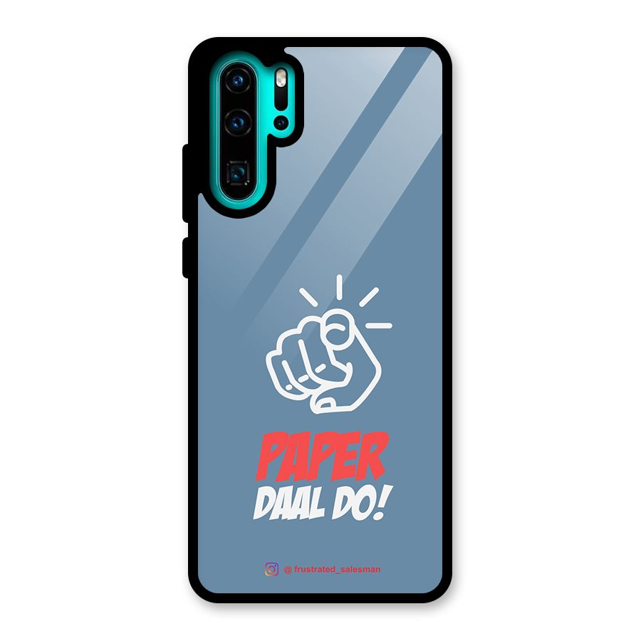 Paper Daal Do SteelBlue Glass Back Case for Huawei P30 Pro