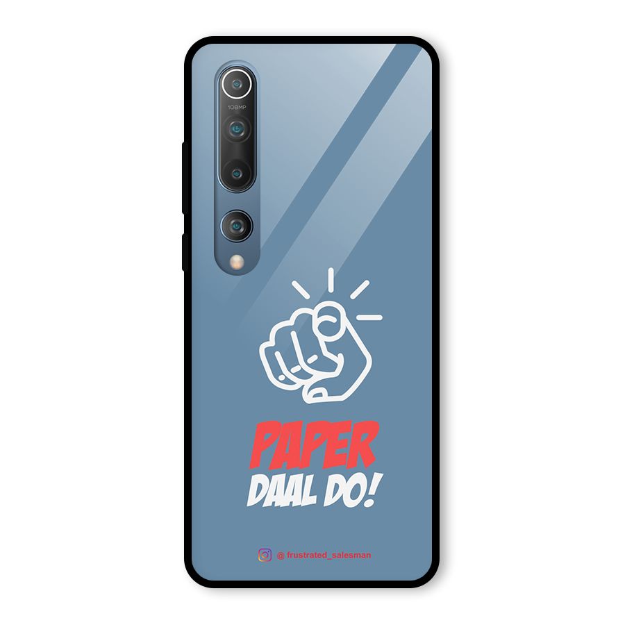 Paper Daal Do SteelBlue Glass Back Case for Mi 10