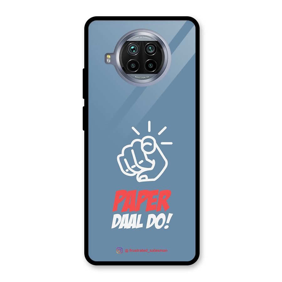 Paper Daal Do SteelBlue Glass Back Case for Mi 10i