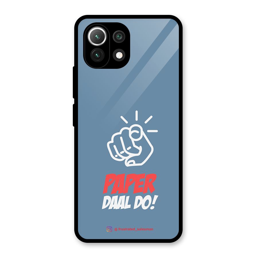 Paper Daal Do SteelBlue Glass Back Case for Mi 11 Lite