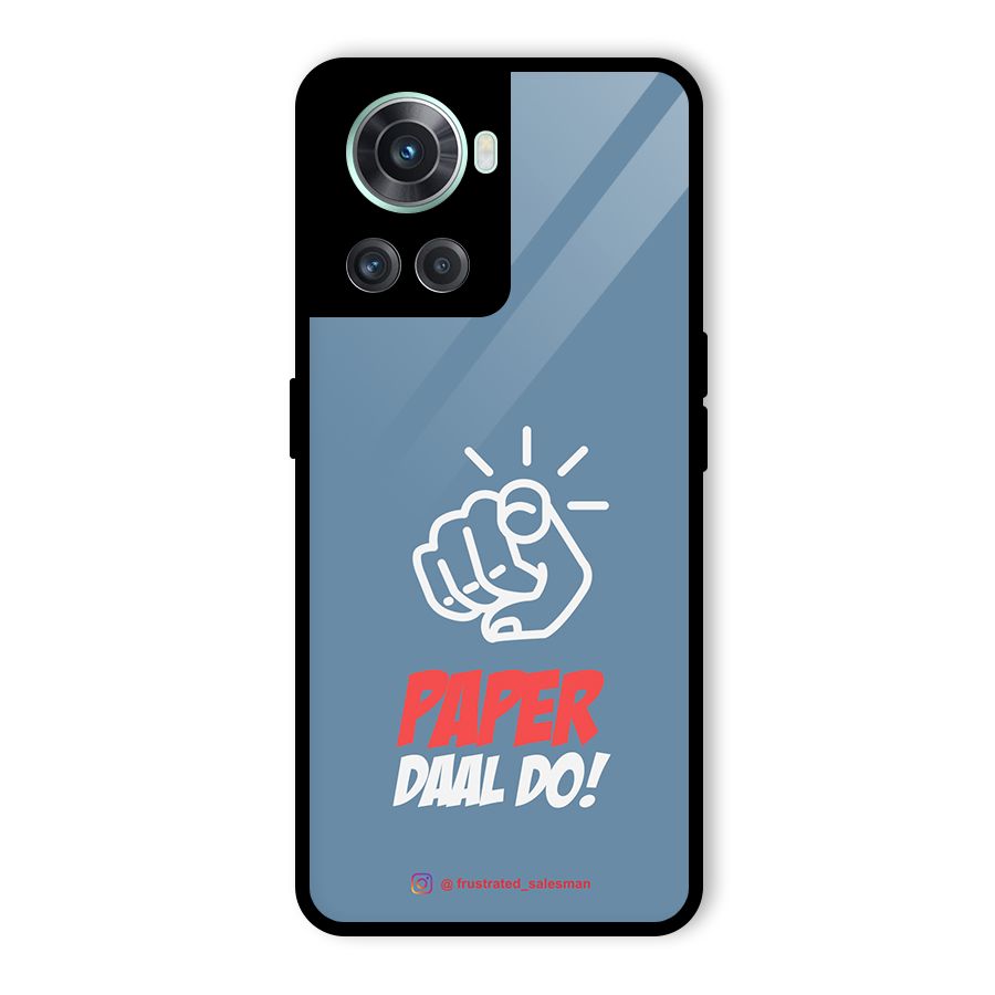 Paper Daal Do SteelBlue Glass Back Case for OnePlus 10R